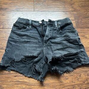 Black, size 00, american eagle highest rise 90s boyfriend shorts